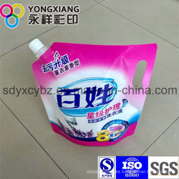 Detergente de lavandería personalizado Stand Up Spout Packaging Bag